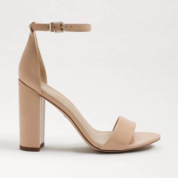 NEW SAM EDELMAN yaro heel in beige blush patent - Picture 2 of 7